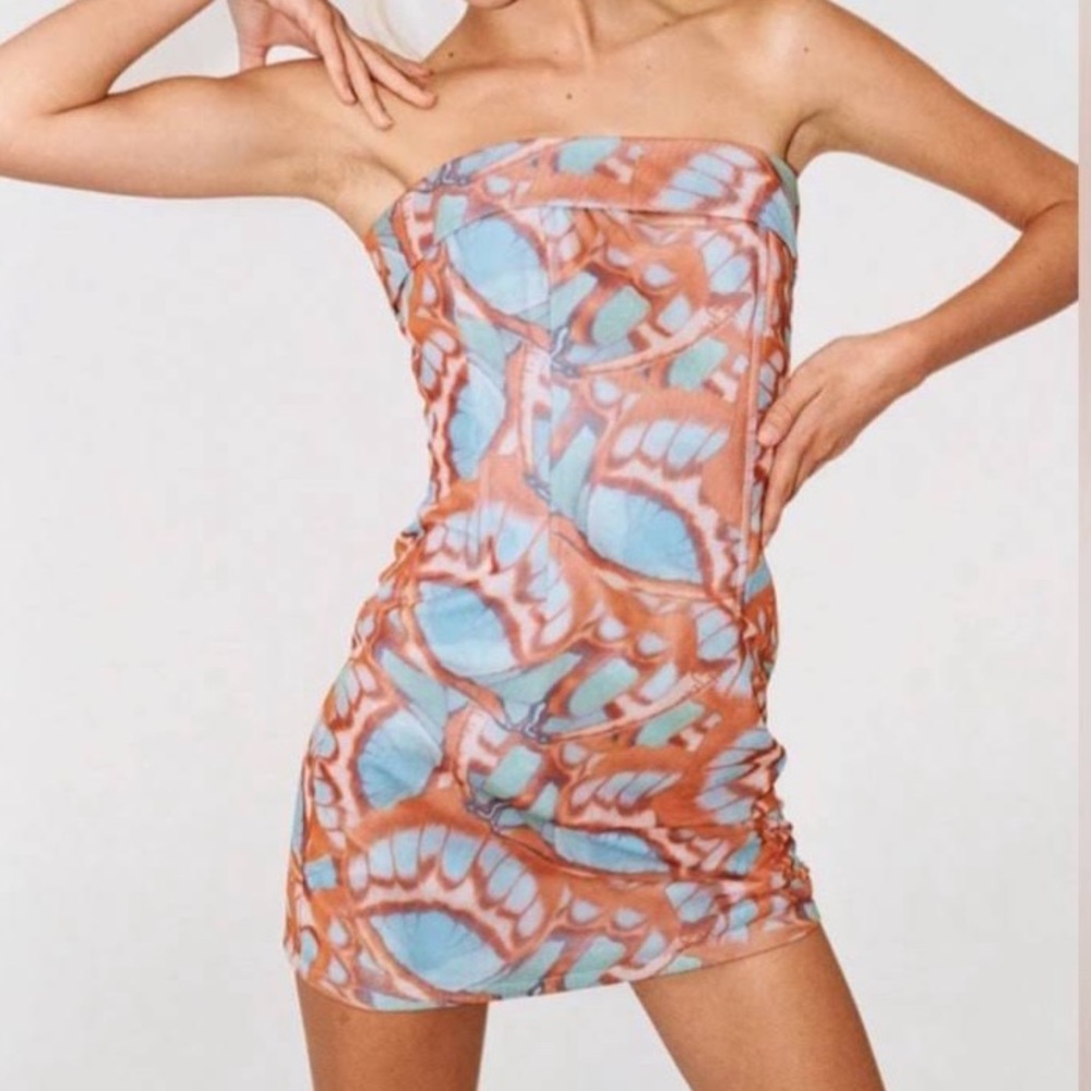 With Jean Corset Mini Dress